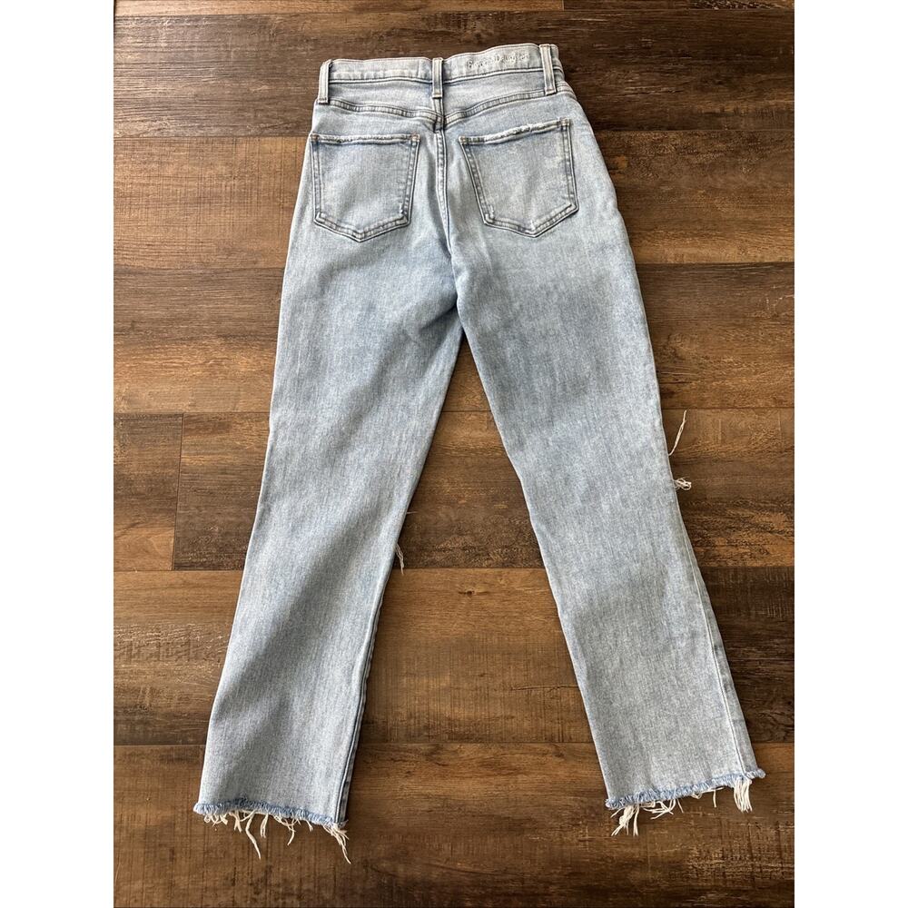 Favorite Daughter Jeans Straight Distressed 24‎ Waist High Rise Light Wash - Picture 5 of 9